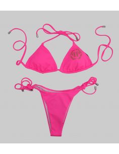 TRIANGLE BRA BIKINI - FUXIA